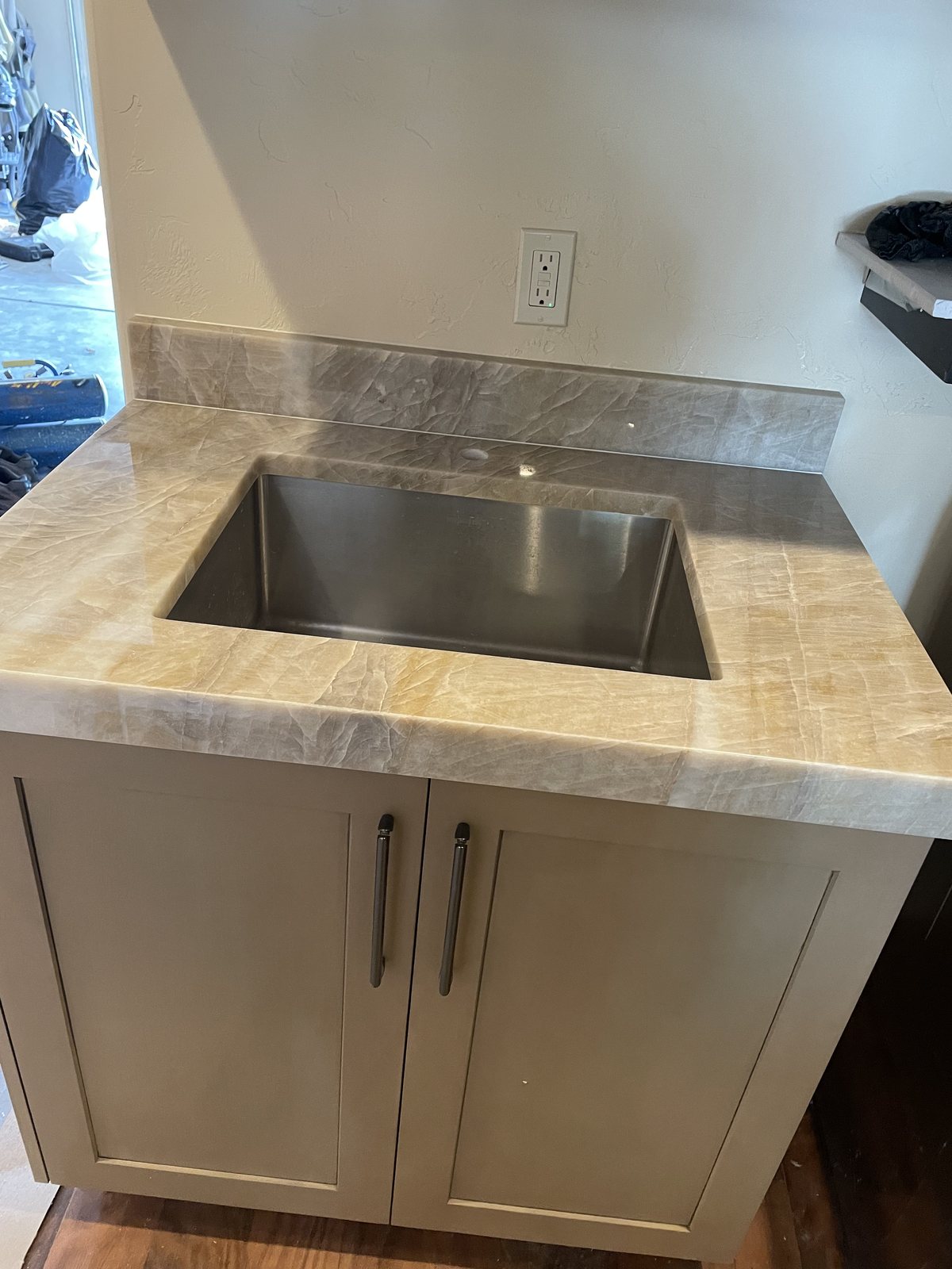 Stone countertop with undermount sink in Silt, by Rock Royalty